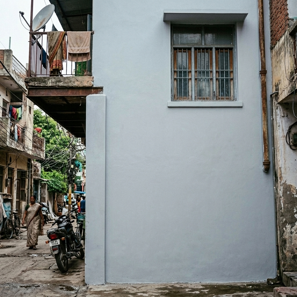 Smooth, waterproof-coated and painted wall by SPG Waterproofing